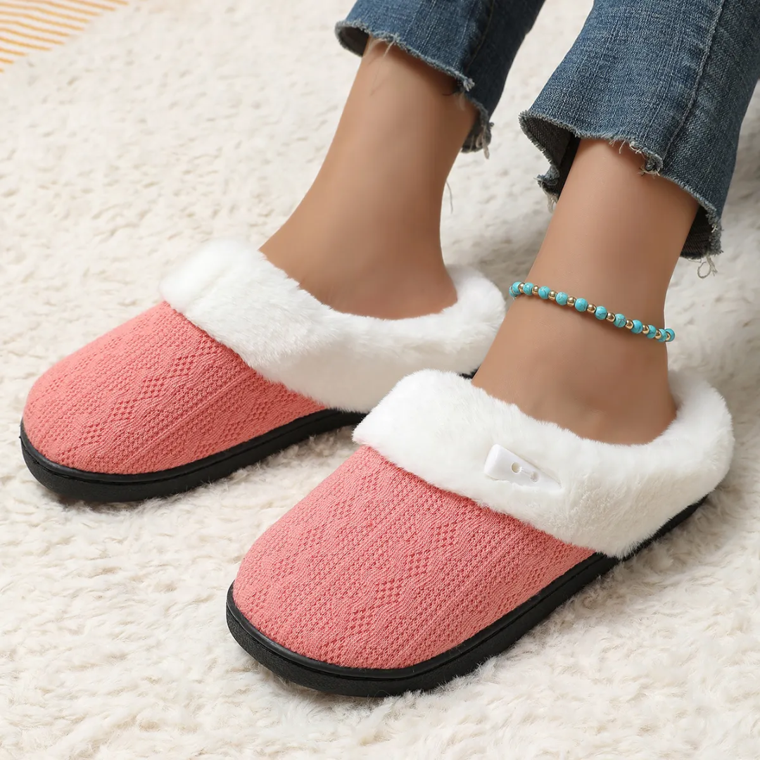 winter fluffy sandals peach winter fluffy sandals peach