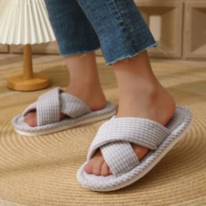 Store bedroom sandals (waffle grey)