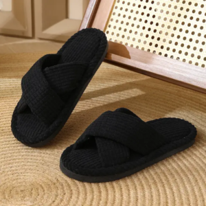 Home bedroom sandals (waffle black)