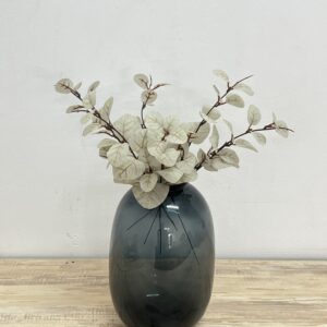 Home stylish bell flower vase teal (with flowers)